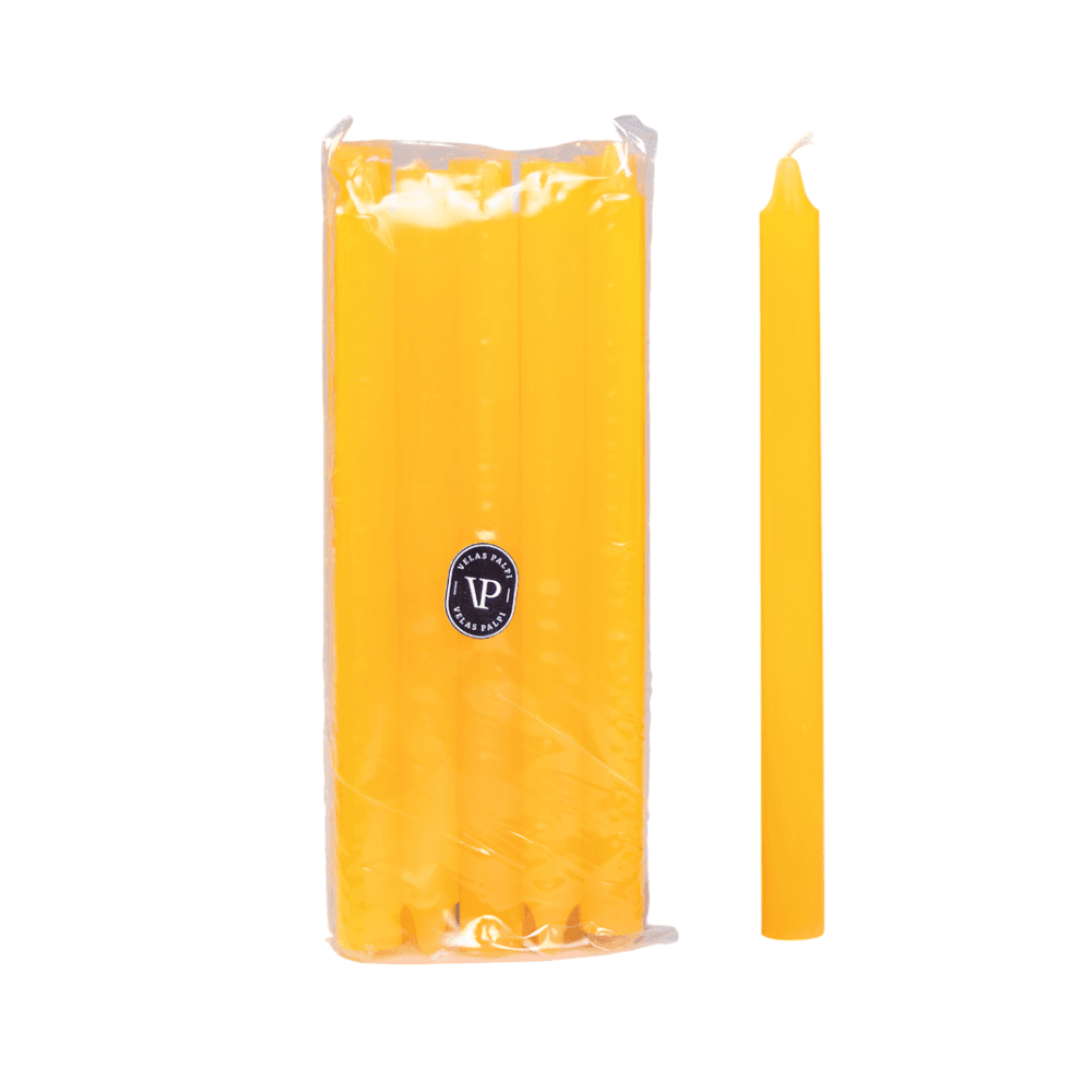 Velas Color Amarillo de Parafina Palpi (60 g) - 10u
