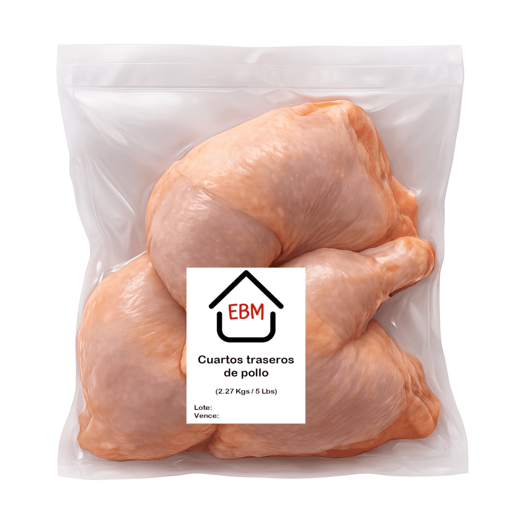 Cuartos traseros de Pollo EBM (2.27 kg / 5 lb)
