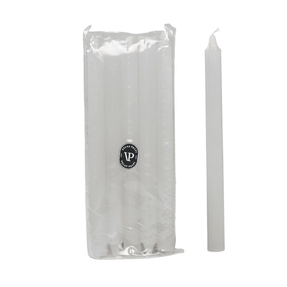 Velas Color Blanco de Parafina Palpi (60 g) - 10u