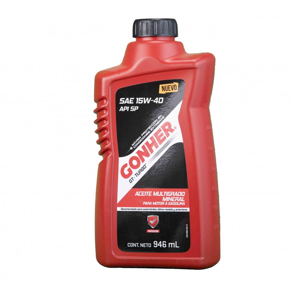 Aceite de Motor Mineral Gonher Sae 15W40 CJ (946 ml)