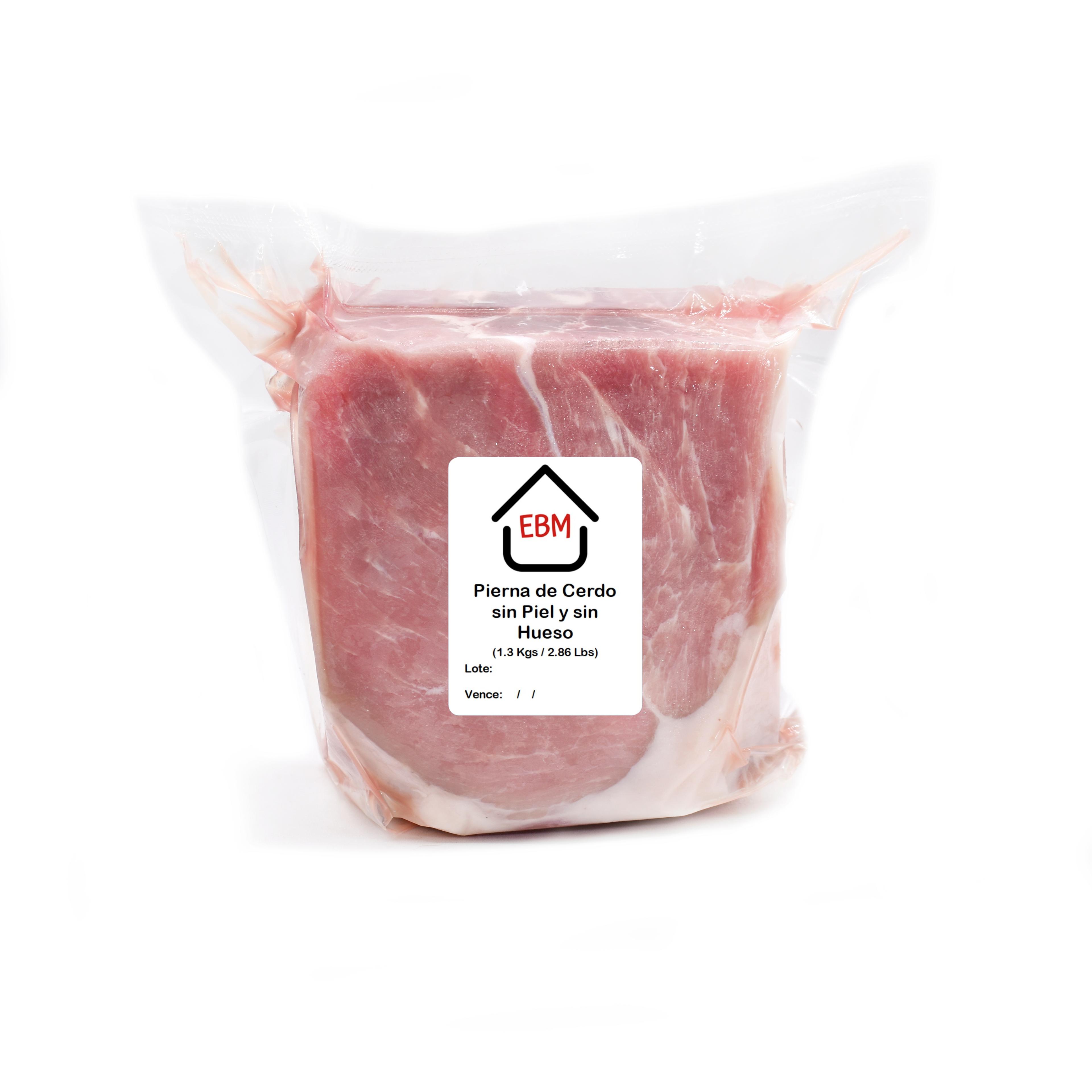 Pierna de cerdo sin piel y sin hueso EBM (1.3 kg / 2.86 lb)