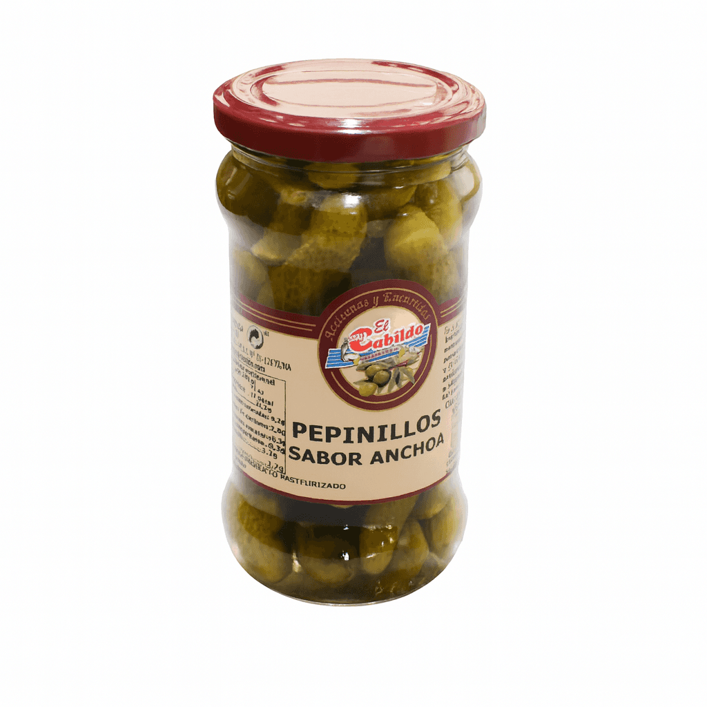 Pepinillos enteros sabor Anchoa El Cabildo (295 g)