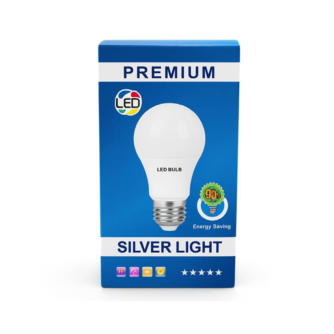 Bombillo LED redondo luz blanca Silver Light (5 W)