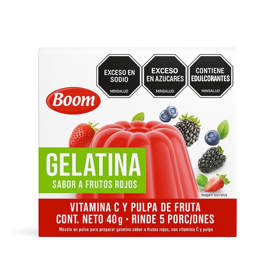 Gelatina de Frutos Rojos Boom (40 g)