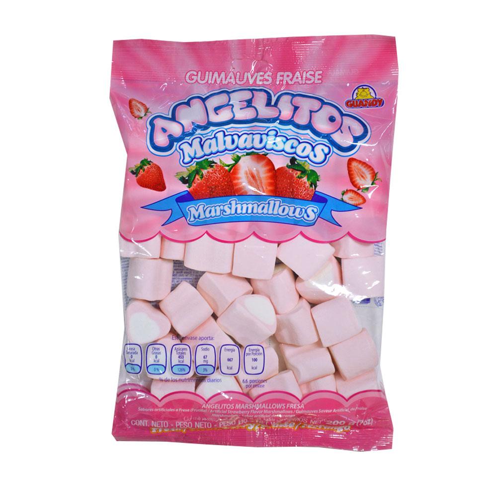 Malvaviscos corazones de fresa Angelitos Guandy (200 g) 
