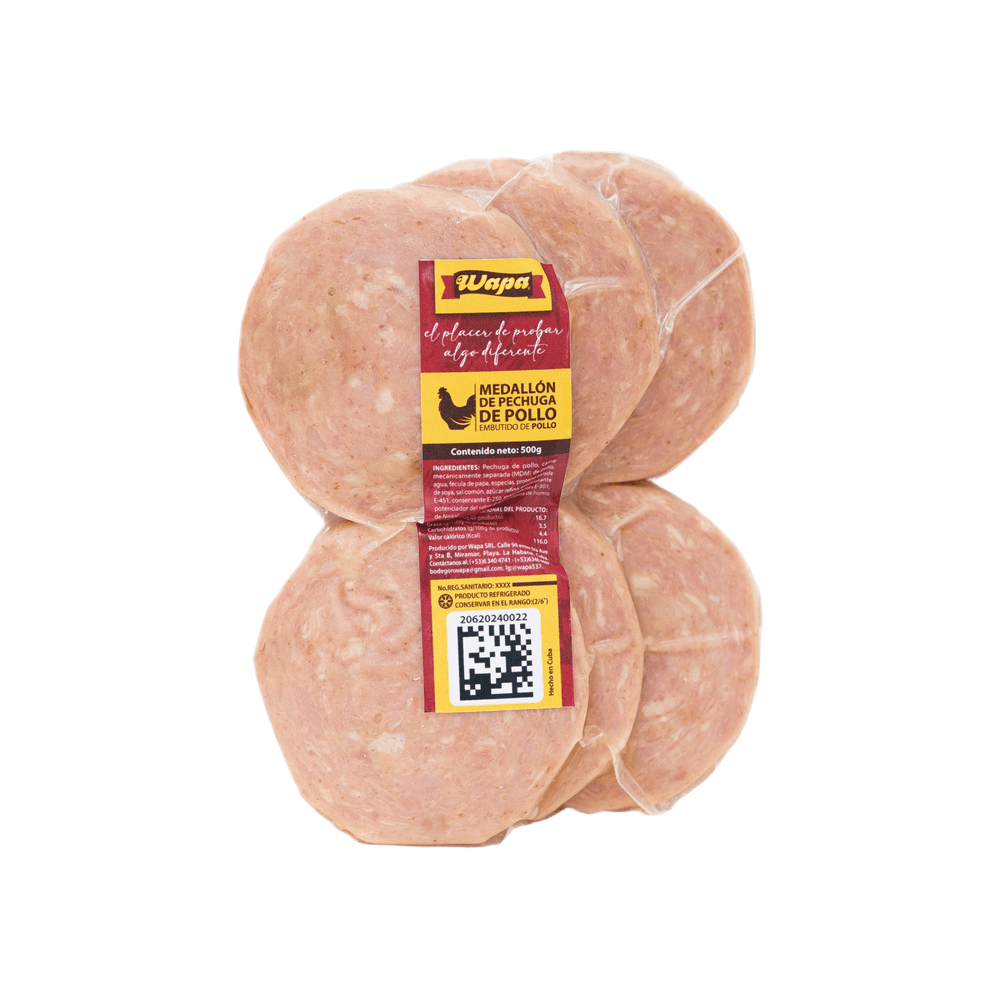 Medallón de Pechuga de Pollo Wapa (1.1 lb- 500 g)
