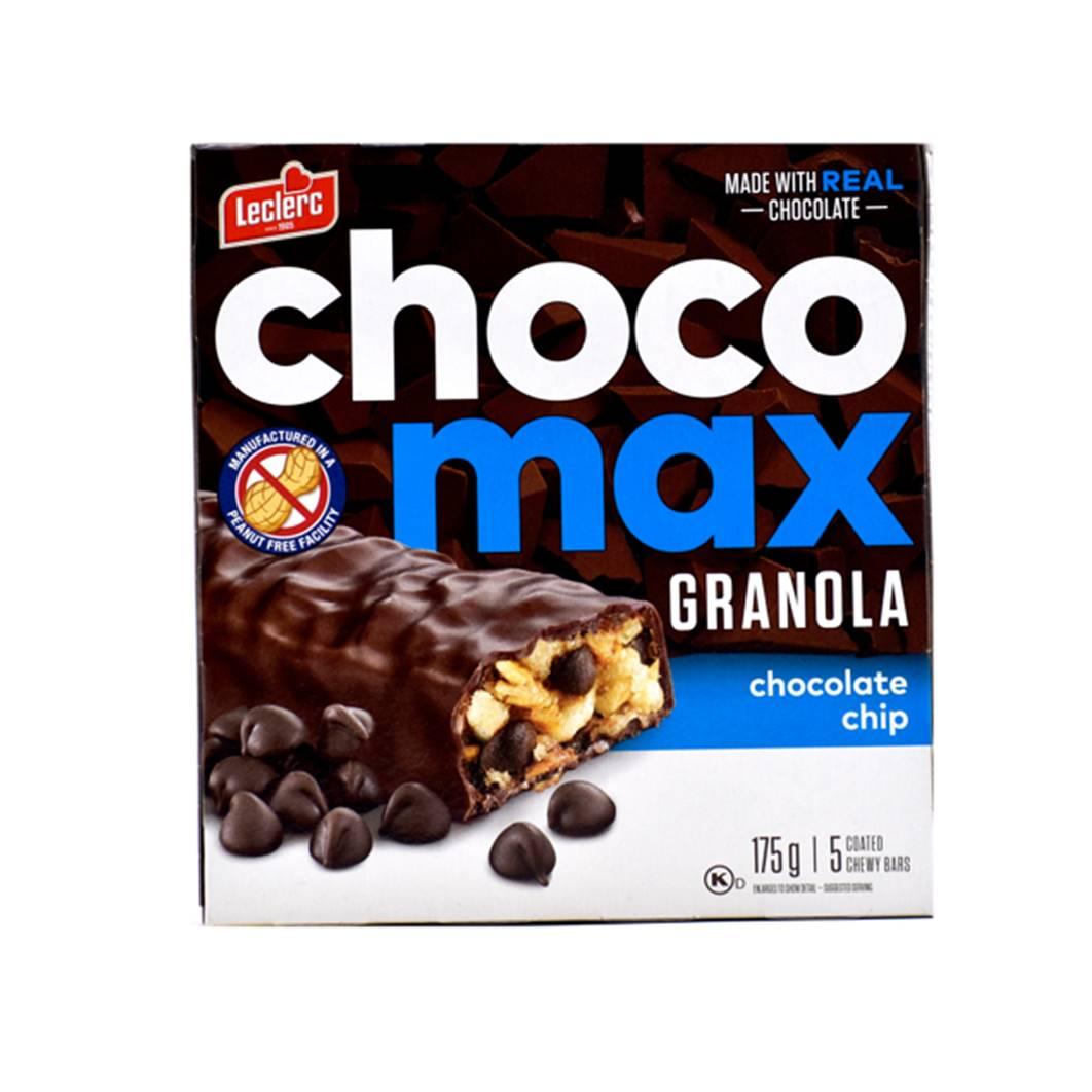 Barras de chocolate rellenas de granola y chispas de chocolate Chocomax Leclerc (175 g)
