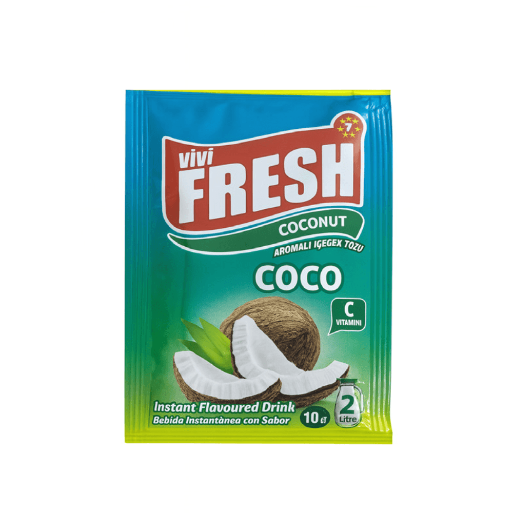 Refresco en Polvo Instantáneo Sabor Coco Vivi Fresh (10 g) 