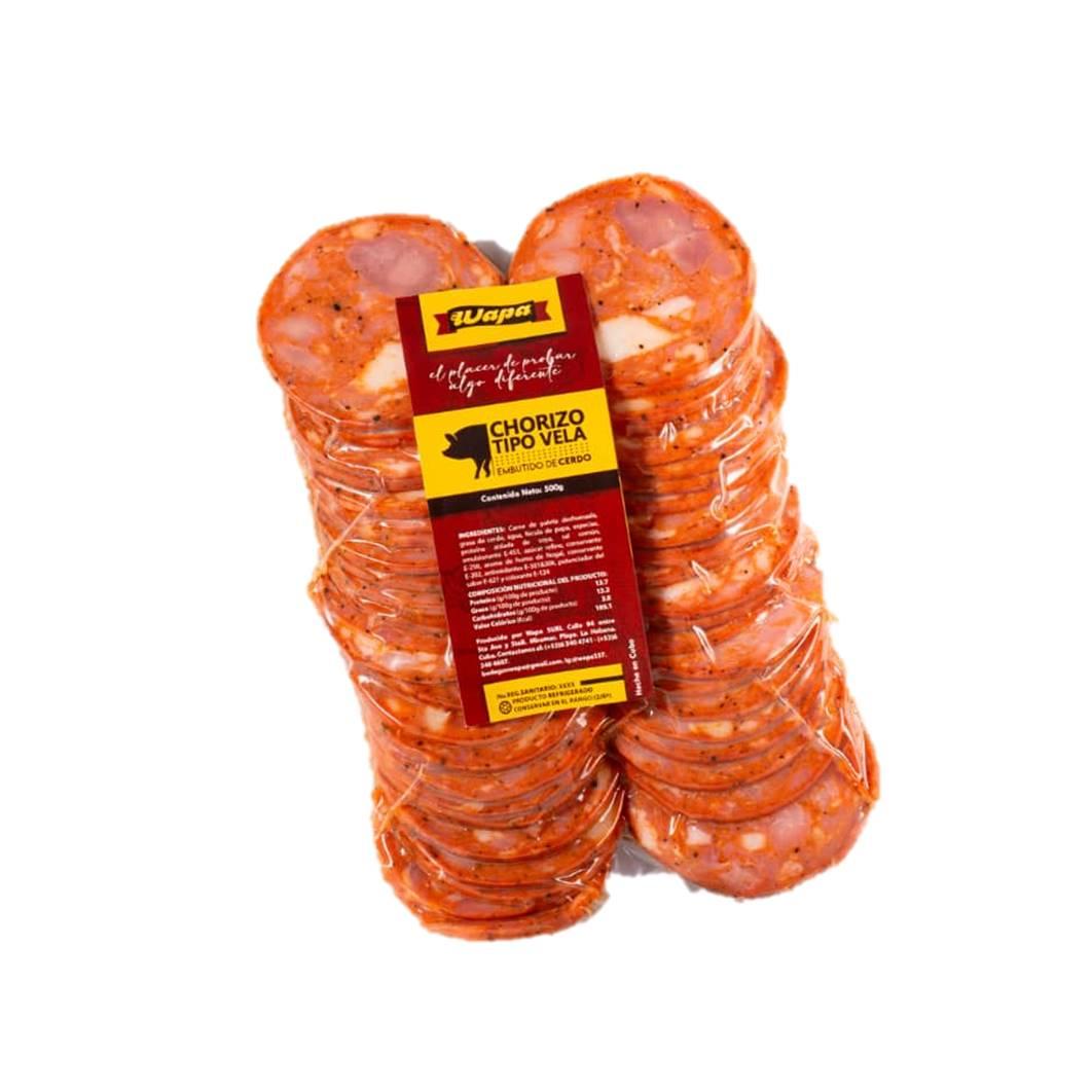 Chorizo tipo vela lasqueado Wapa (500 g)