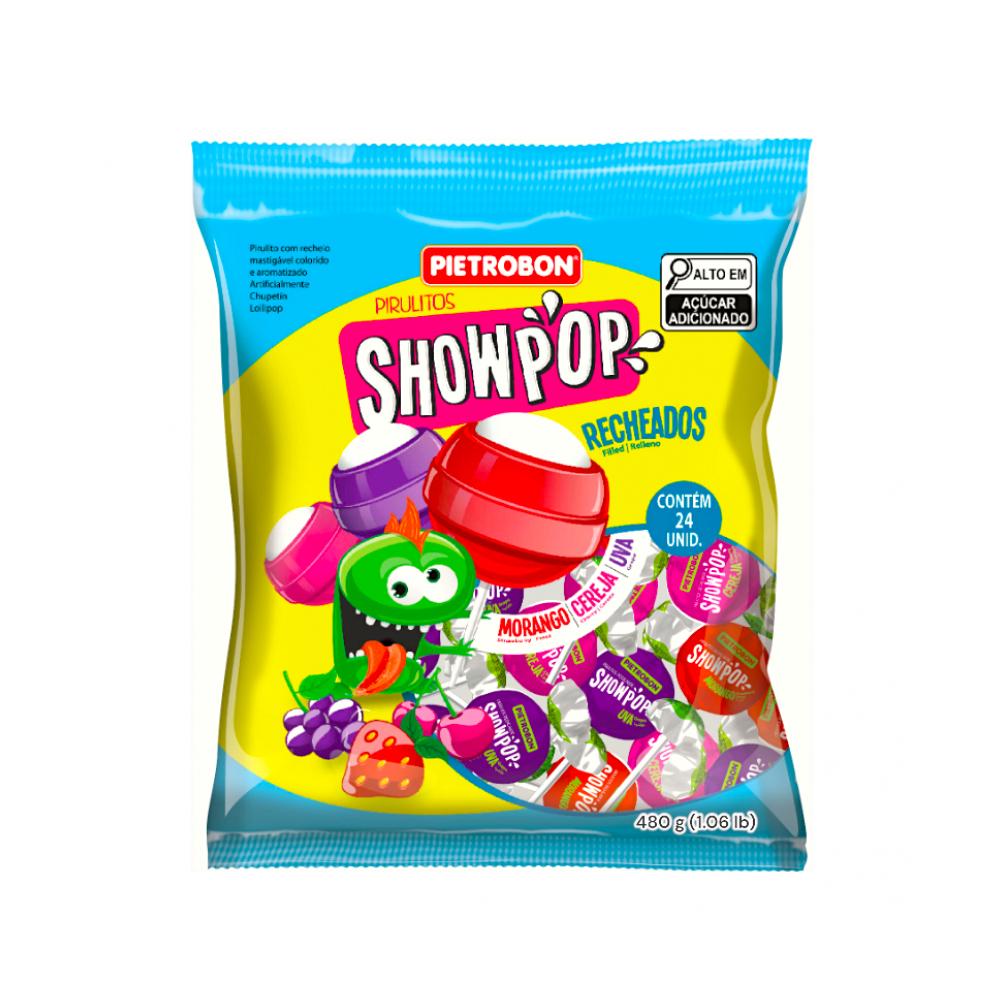 Bolsa de Chupa Chupa Surtidos Rellenos Showpop (480 g)