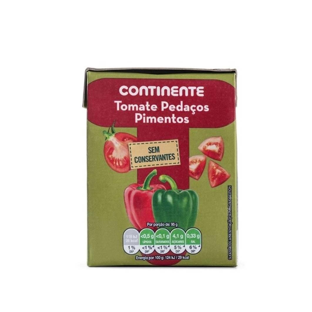 Trozos de Tomate con Pimiento Continente (380 g)	
