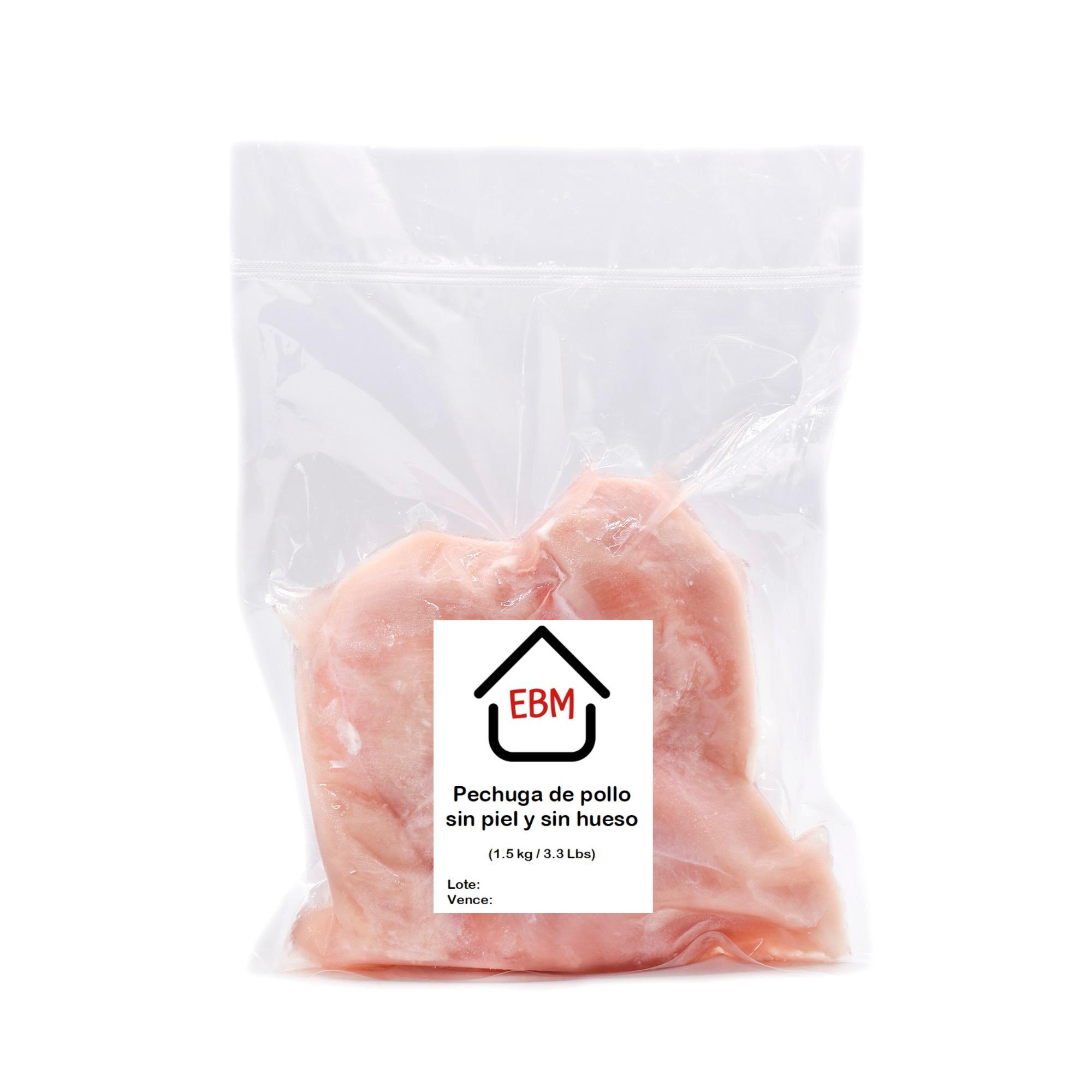 Pechuga de Pollo sin piel y sin hueso EBM (1.5 kg)