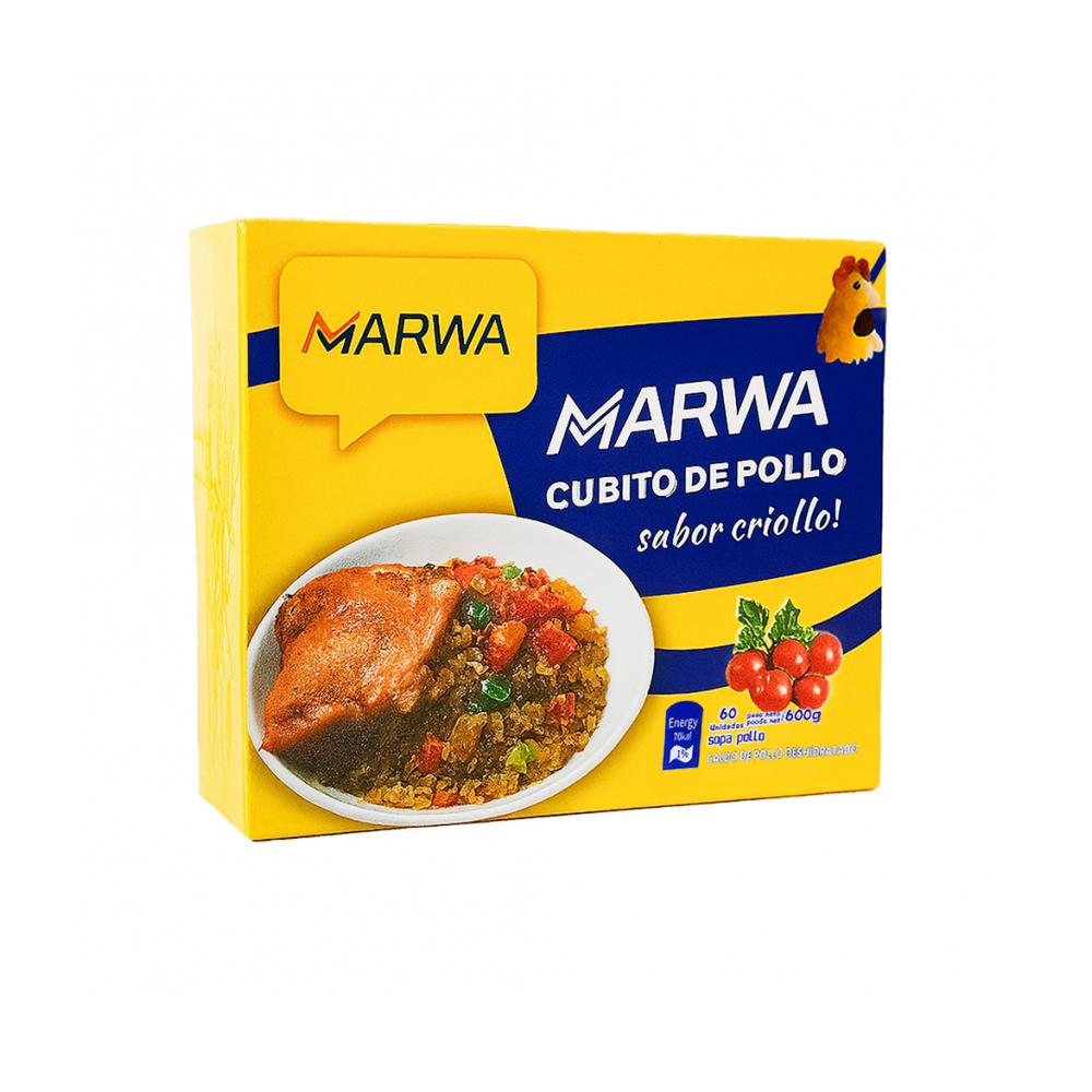 Cubito de caldo de Pollo con tomate Marwa (600 g)
