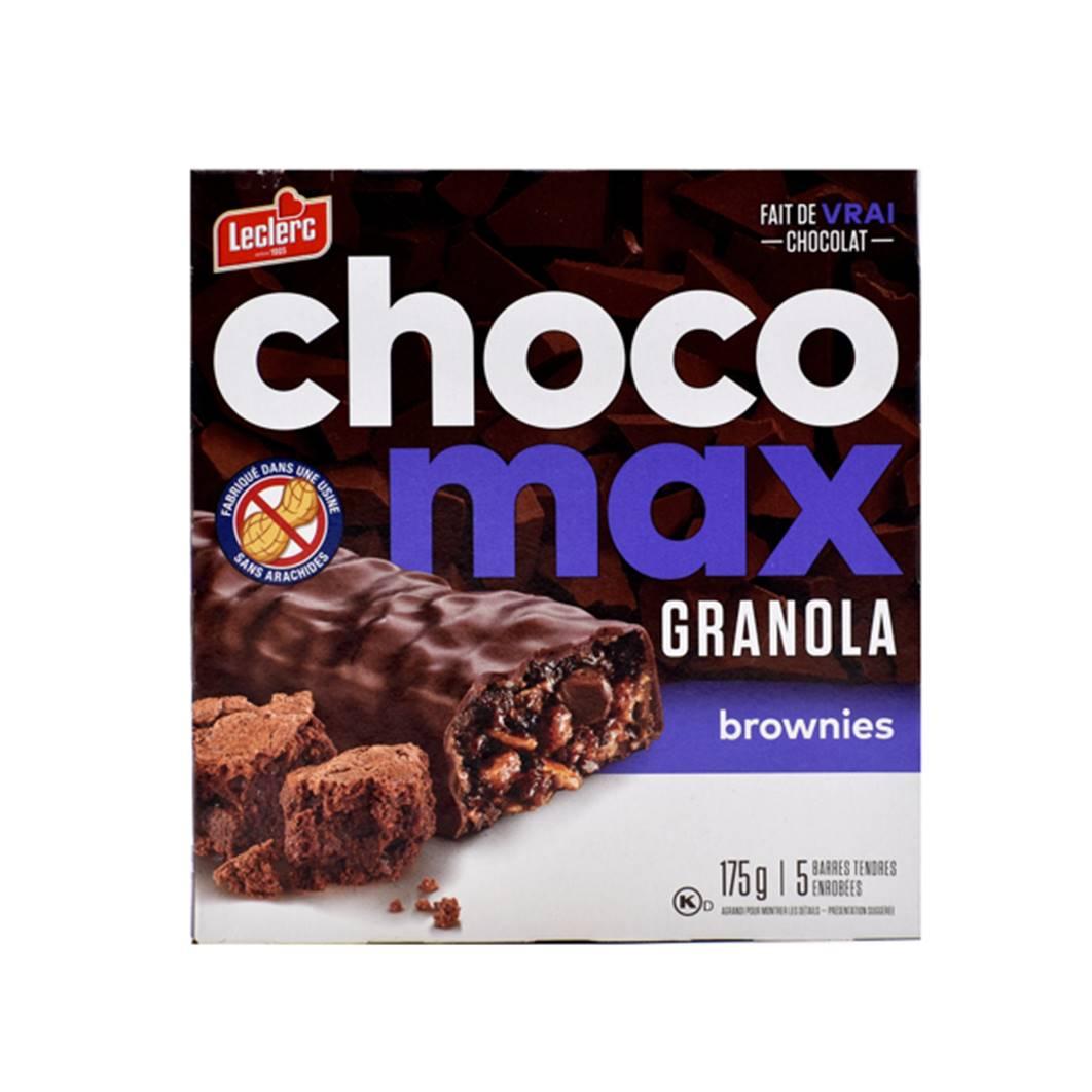 Barras de chocolate rellenas de granola y brownies Chocomax Leclerc (175 g)

