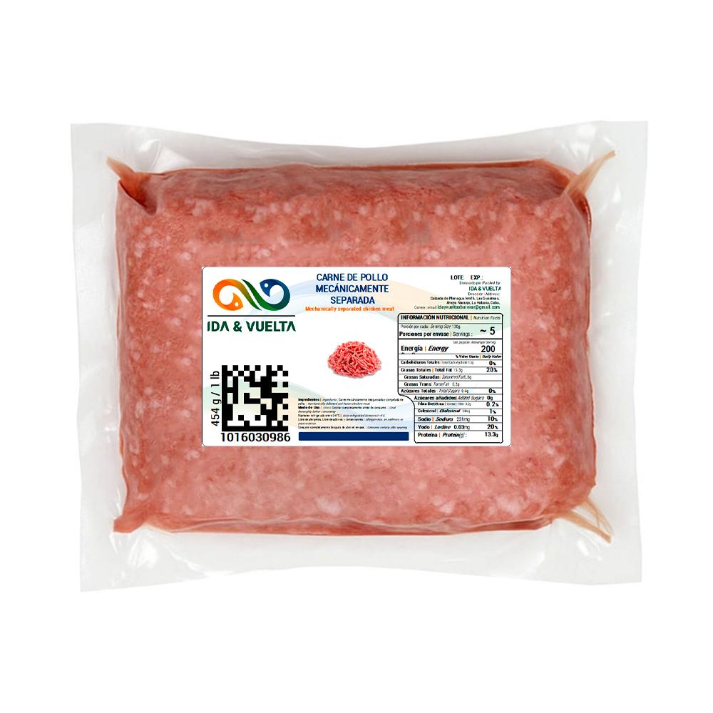 Carne de pollo mecánicamente separada Ida y Vuelta (454 g / 1 lb)