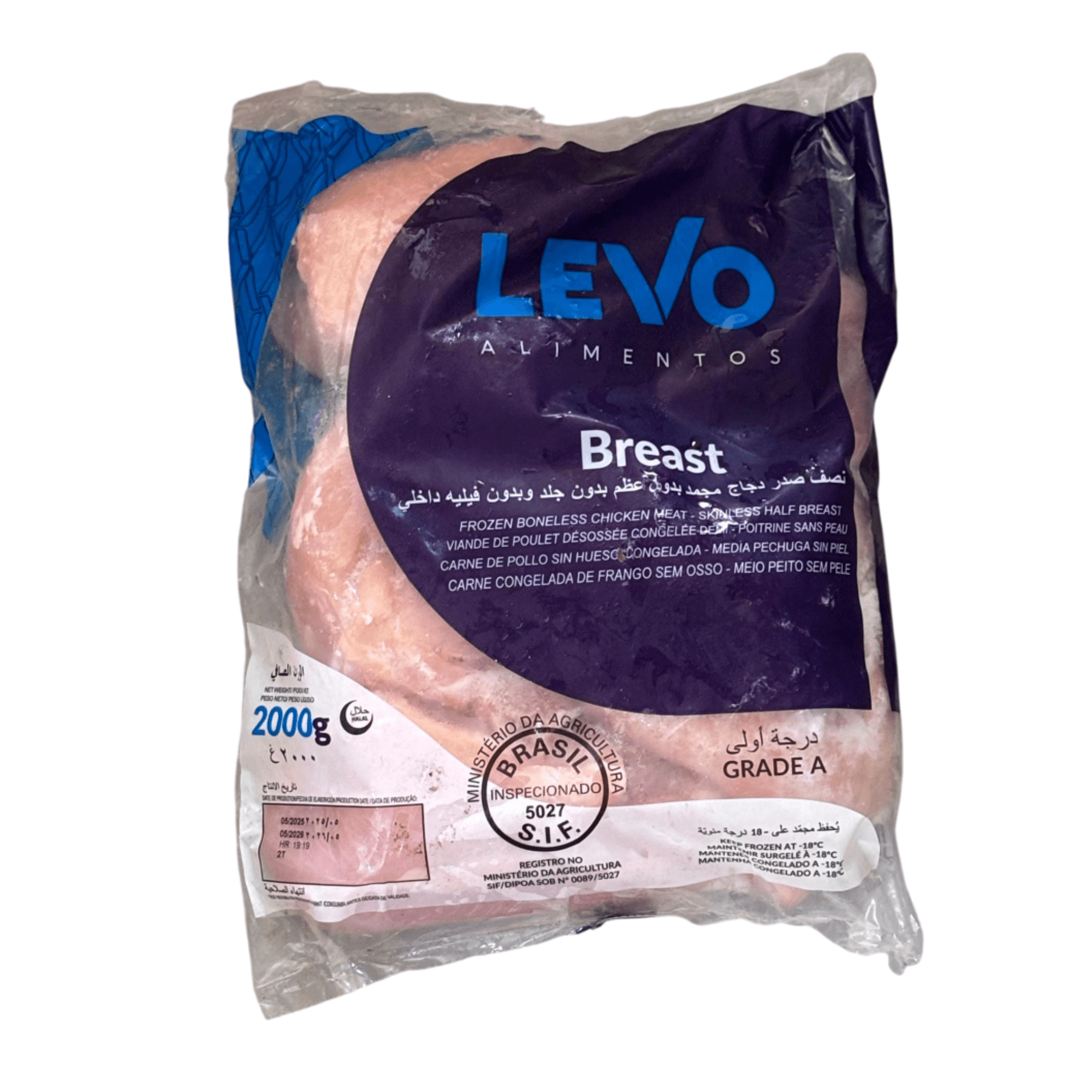 Paquete de Pechuga de Pollo Levo (2 kg) 