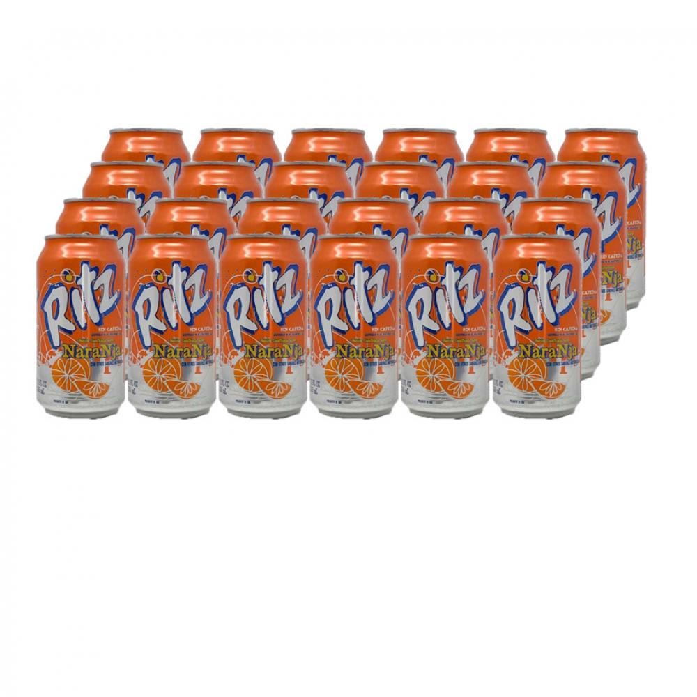 Refresco Gaseado Sabor Naranja Ritz (24 x 355 ml)